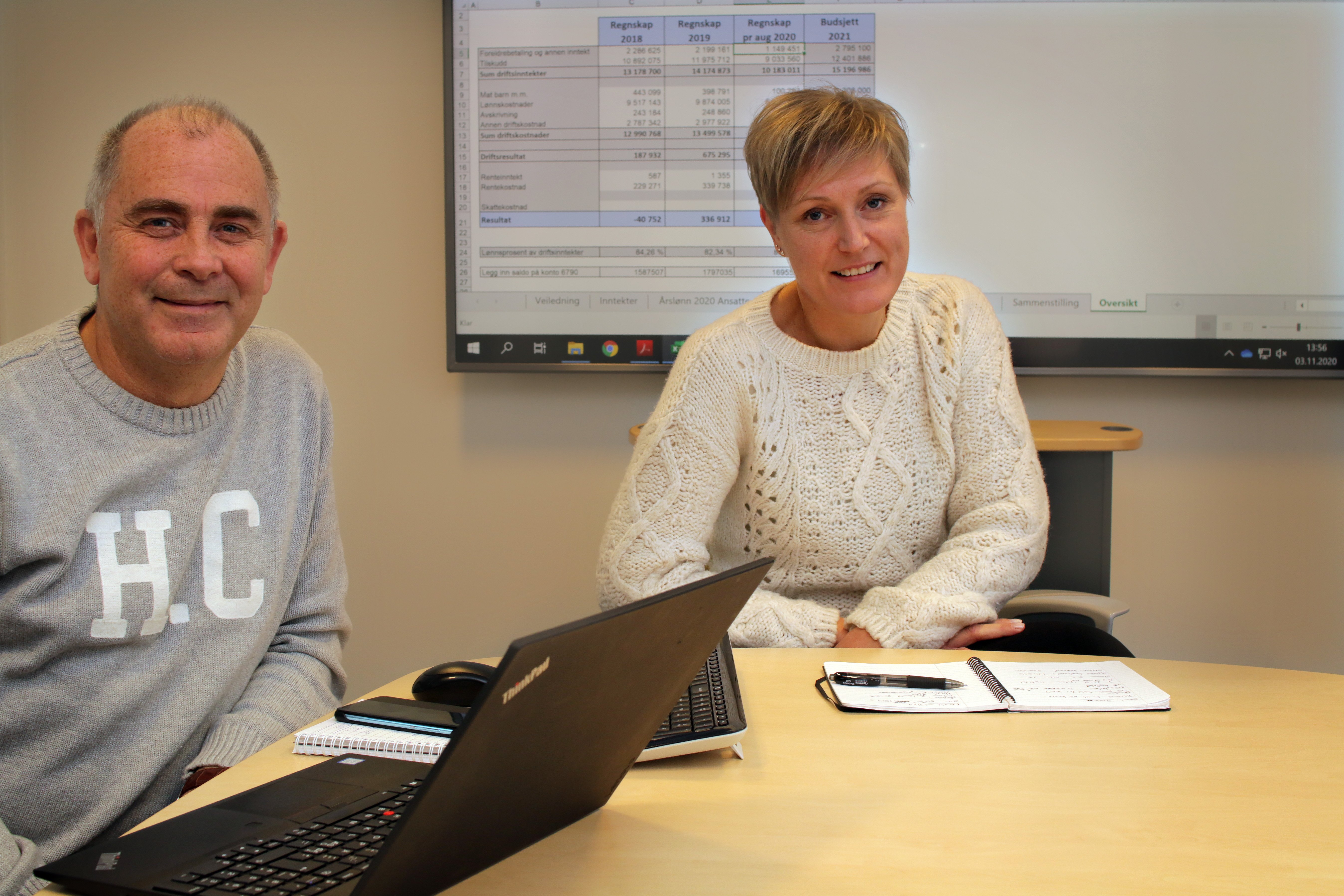 F&aring;r r&aring;d. Som kunde i PBL Regnskap finnes det tilgang p&aring; ekspertise p&aring; en rekke omr&aring;der som kan bist&aring; i budsjettarbeidet. Her f&aring;r Tonje Marie Jordet gode r&aring;d av forsikringsr&aring;dgiver Arild Urskar i PBL om barnehagens pensjonskostnader.